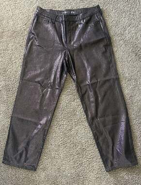 Old Navy High-Rise OG Loose Metallic Coated Jeans